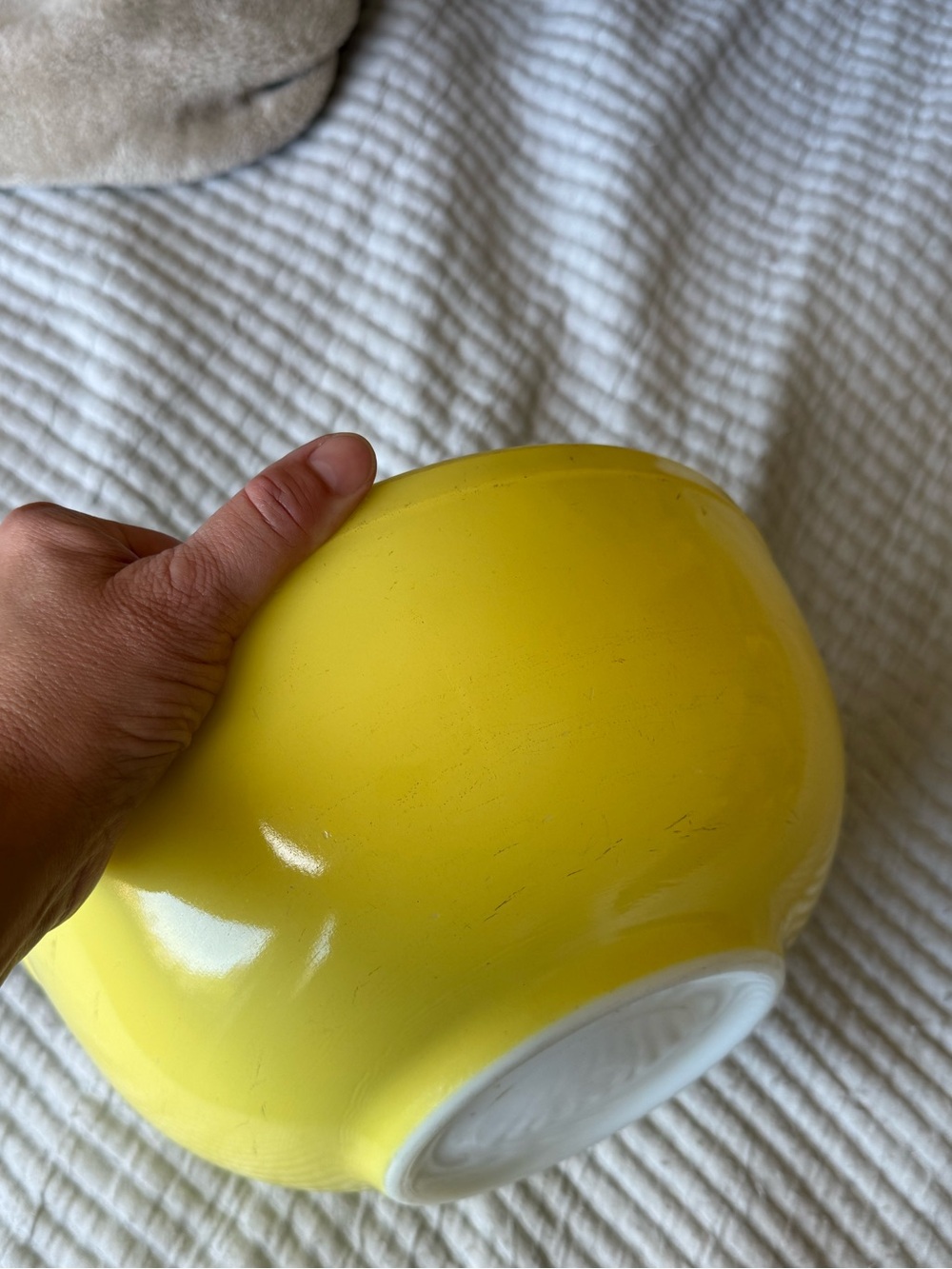 Vintage Pyrex Large Yellow Mixing Bowl